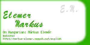 elemer markus business card